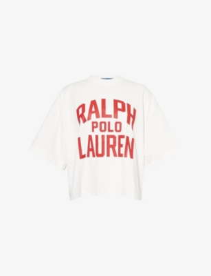 POLO RALPH LAUREN: Logo-Print Relaxed Cotton-Jersey T-Shirt