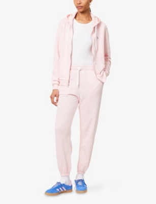 POLO RALPH LAUREN: Logo-Embroidery Lightweight Fleece Athletic Cotton-Jersey Jogging Bottoms