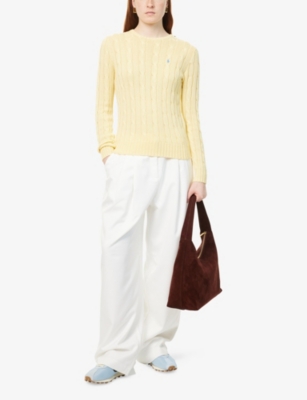POLO RALPH LAUREN: Julianna Cable-Knit Cotton Jumper