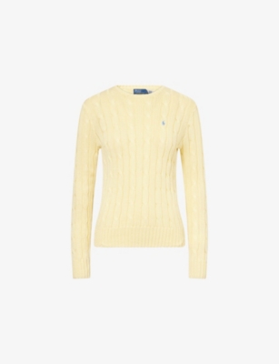 POLO RALPH LAUREN: Julianna Cable-Knit Cotton Jumper