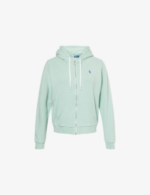 POLO RALPH LAUREN: Logo-Embroidery Fleece Full-Zip Cotton Hoody