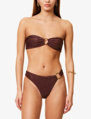 null: Acapulco Ring-Hardware Halterneck Bikini Top