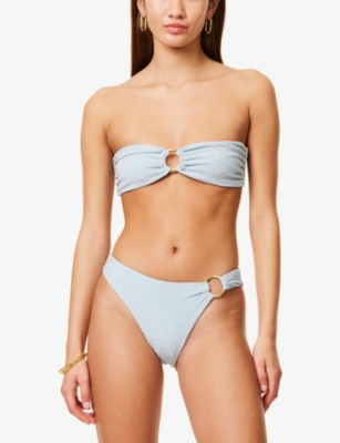 AWAY THAT DAY: Acapulco Ring-Hardware Halterneck Bikini Top