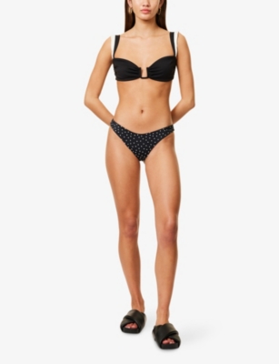 AWAY THAT DAY: Fiji Polka-Dot High-Rise Bikini Bottoms