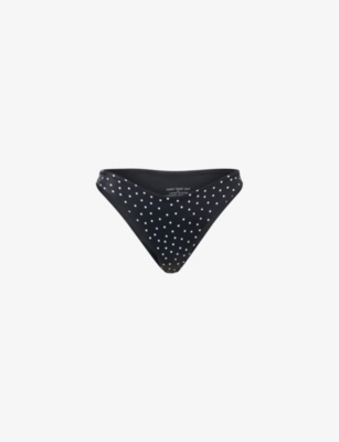 AWAY THAT DAY: Fiji Polka-Dot High-Rise Bikini Bottoms