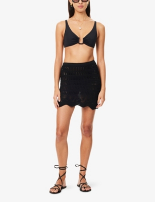 AWAY THAT DAY: Giglio Crochet Cotton Knitted Mini Skirt