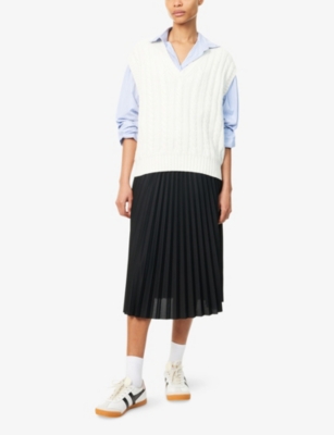 POLO RALPH LAUREN: Polo Ralph Lauren x Wimbledon Cable-Knit V-Neck Cashmere-Blend Vest