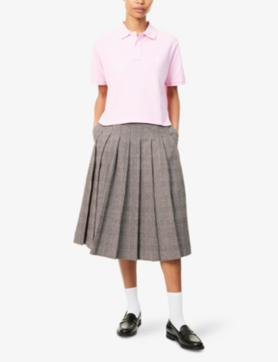 POLO RALPH LAUREN: Polo Ralph Lauren x Wimbledon Polo Pony Cropped Cotton-Pique Polo Shirt
