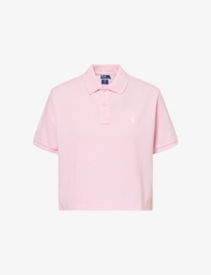 POLO RALPH LAUREN: Polo Ralph Lauren x Wimbledon Polo Pony Cropped Cotton-Pique Polo Shirt