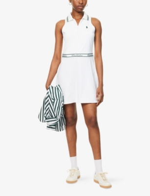 POLO RALPH LAUREN: Polo Ralph Lauren x Wimbledon Embroidered-logo Stretch-Woven Polo Dress