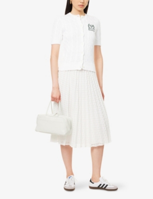 POLO RALPH LAUREN: Polo Ralph Lauren x Wimbledon Cable-Knit Short-Sleeves Cotton Cardigan
