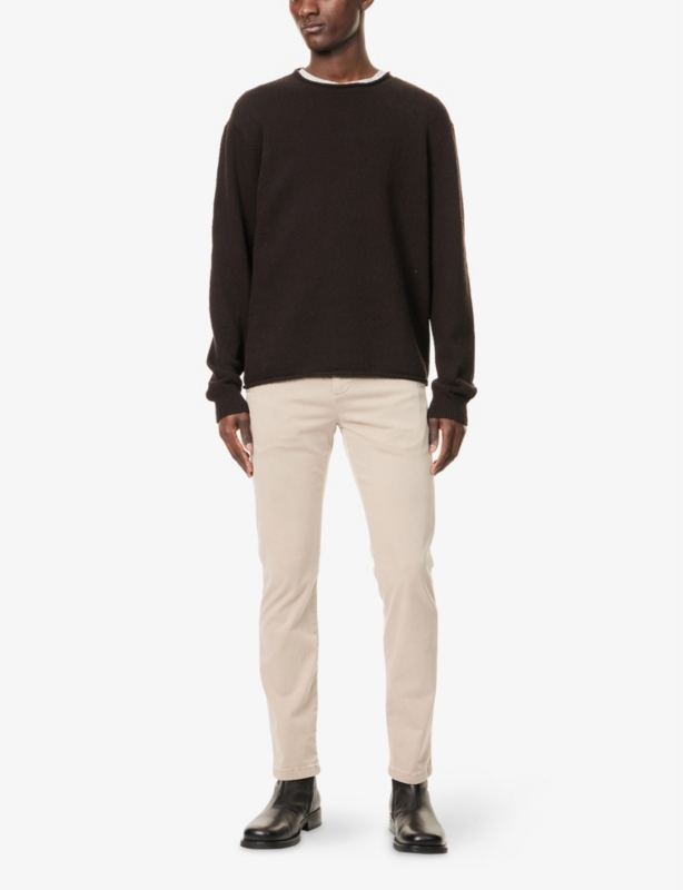 Slimmy Chino Tapered-Leg Stretch-Cotton Blend Trousers