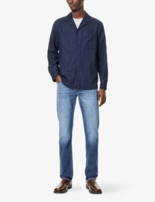 7 FOR ALL MANKIND: The Straight Straight-Leg Denim-Blend Jeans