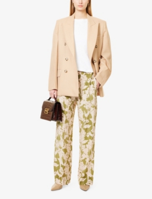 VICTORIA BECKHAM: Oversized Double-Breasted Wool-Blend Jacket