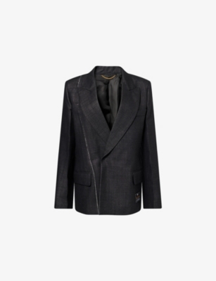 VICTORIA BECKHAM: Oversized Double-Breasted Wool-Blend Blazer