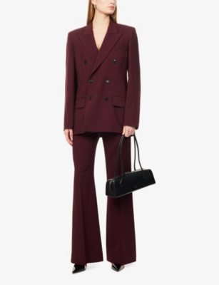 VICTORIA BECKHAM: Oversized Peak-Lapels Stretch-Woven Blazer