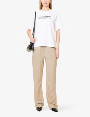 VICTORIA BECKHAM: Relaxed-fit slogan cotton-jersey T-shirt