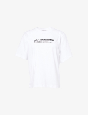 VICTORIA BECKHAM: Relaxed-fit slogan cotton-jersey T-shirt