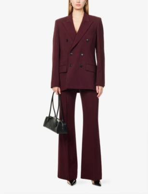 VICTORIA BECKHAM: Alina Patch-Pockets Stretch-Woven Trousers