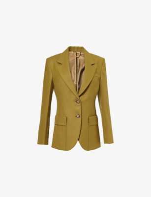 VICTORIA BECKHAM: Single-Breasted Notch-Lapel Woven Jacket