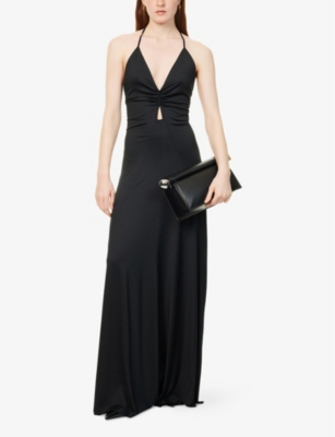 VICTORIA BECKHAM: Slim-fit ruched stretch-jersey maxi dress