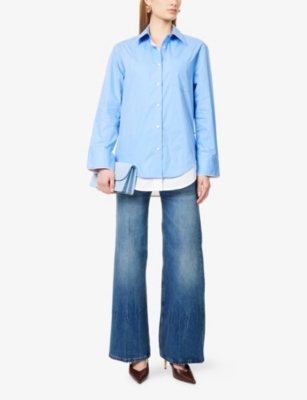 VICTORIA BECKHAM: Gigi Flared-Leg Low-Rise Jeans