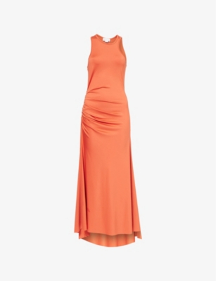 VICTORIA BECKHAM: Slim-fit tank ruched stretch-jersey midi dress