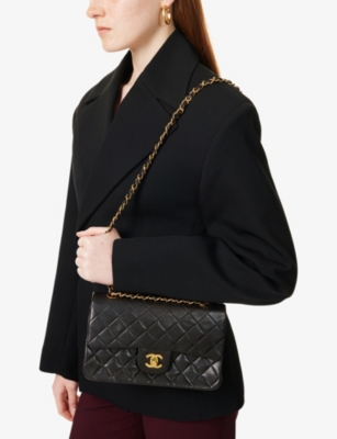 RESELFRIDGES: Pre-Loved Chanel Small Classic Double Flap Leather Shoulder Bag