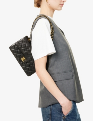 RESELFRIDGES: Pre-Loved Chanel Small Classic Double Flap Leather Shoulder Bag