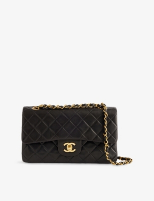 RESELFRIDGES: Pre-Loved Chanel Small Classic Double Flap Leather Shoulder Bag