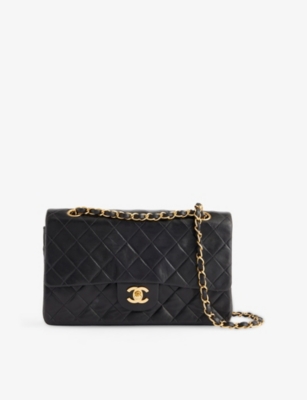 RESELFRIDGES: Pre-Loved Chanel Medium Classic Double Flap Leather Shoulder Bag