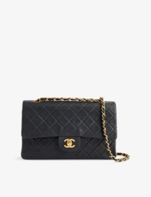 RESELFRIDGES: Pre-Loved Chanel Medium Classic Double Flap Leather Shoulder Bag