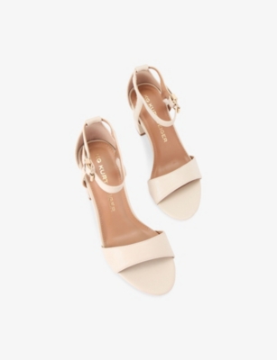 Kg Kurt Geiger Womens Bone Faryn Faux-leather Heeled Sandals Eur 36 / 3 Uk
