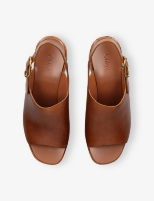 CHLOE: Maxime Platform-Sole Leather Wedges