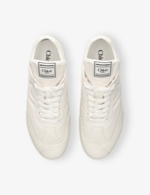 CHLOE: Kick Brand-Patch Leather Low-Top Trainers