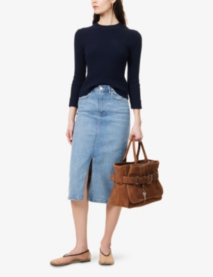 REFORMATION: Noella cotton-cashmere ribbed knit jumper