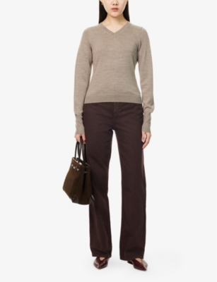 REFORMATION: Tawny V-neck wool-knit jumper