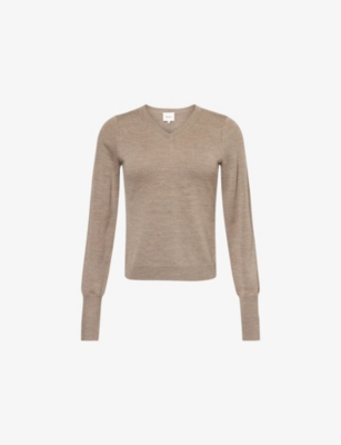 REFORMATION: Tawny V-neck wool-knit jumper