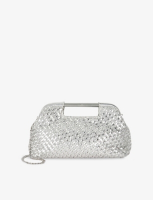 Dune Womens  Expression Faux-leather Handbag In Silver Synthetic