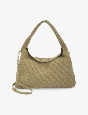 DUNE: Deliberate Large Woven Faux-Leather Shoulder Bag