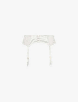SIMONE PERELE: Symphonie Stretch Lace And Satin Suspenders