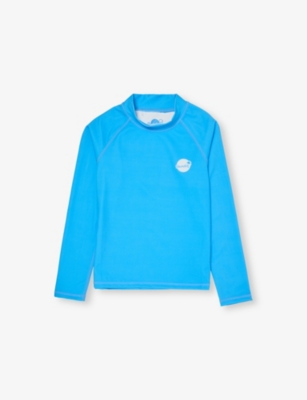 BOARDIES: Blue Lagoon Long-Sleeves Stretch-Woven T-Shirt 3-12 Years