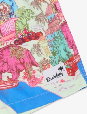 BOARDIES: Dino Takeover Graphic-Pattern Shell Swim Shorts 1 - 12 years