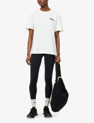 ADANOLA: Running Oversized Cotton-Jersey T-Shirt