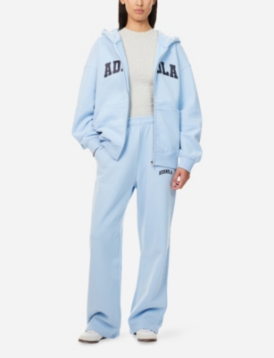 ADANOLA: AS Oversized Full-Zip Cotton-Jersey Hoody