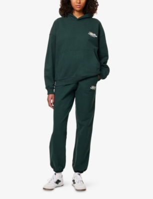 ADANOLA: Running Brand-Print Cotton-Jersey Jogging Bottoms