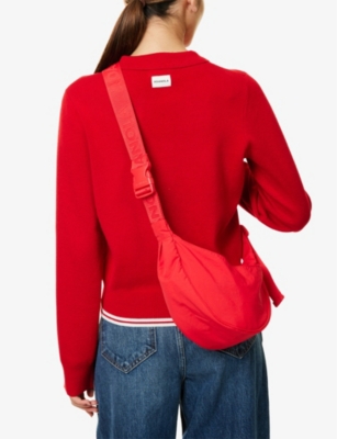 ADANOLA: Branded-Strap Nylon Crossbody Bag