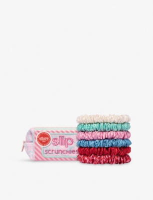 SLIP: Skinny Silk Scrunchies and Pouch Pack of Six