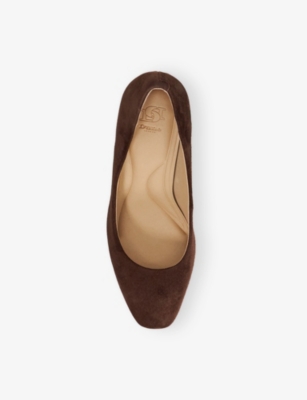 Dune Womens  Arriving Suede Heeled Courts In Brown Suede