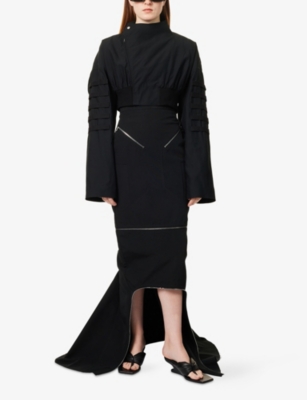 RICK OWENS: Headon Leather Maxi Skirt